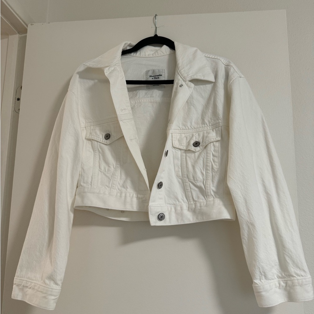 Abercrombie White Denim Jacket
